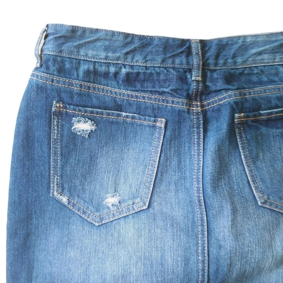 Buffalo David Bitton  Cecilia Denim Blue Cotton Midi Mid Rise Jean Skirt, 28 - Picture 4 of 7